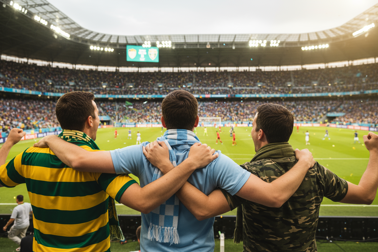 les 3 DES HOMME DANS UN STAFE 